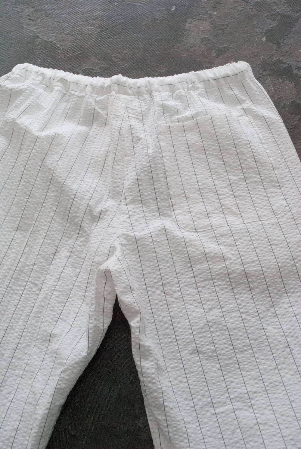 【ラスト1点】"day"pajama seer sucker(WHITE×NAVY)【ユニセックス】【セットアップ】