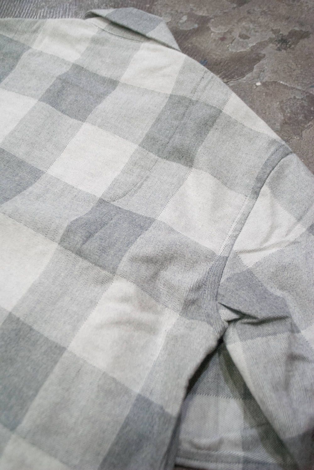 【ラスト1点】"day long"pajama(herringbone block check GRAY)