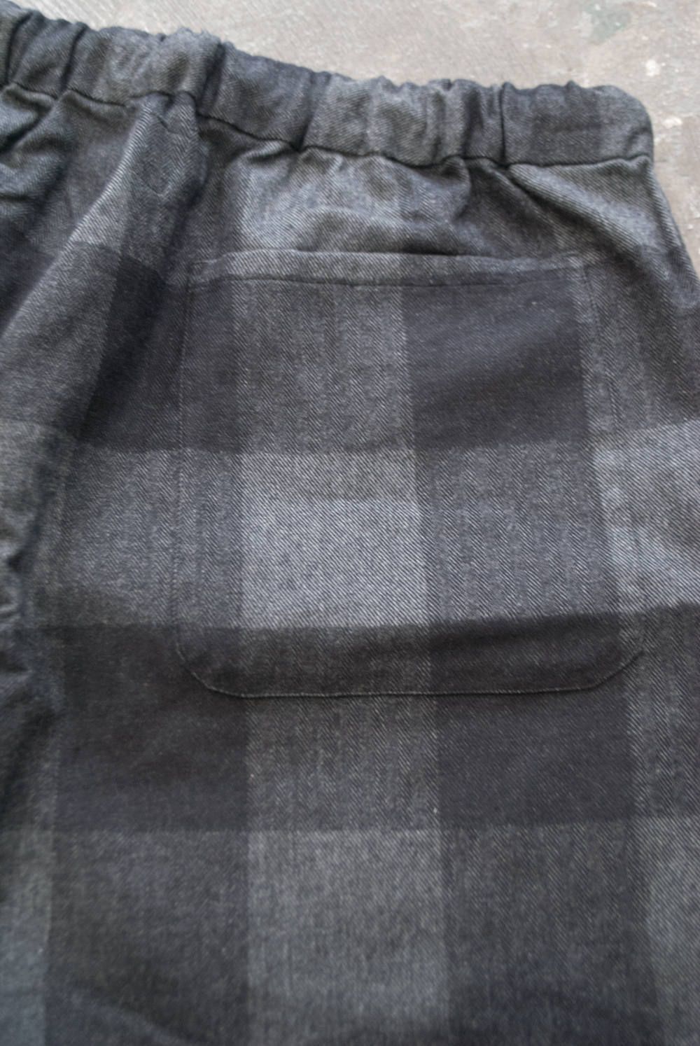 "day long"pajama(herringbone block check BLACK)