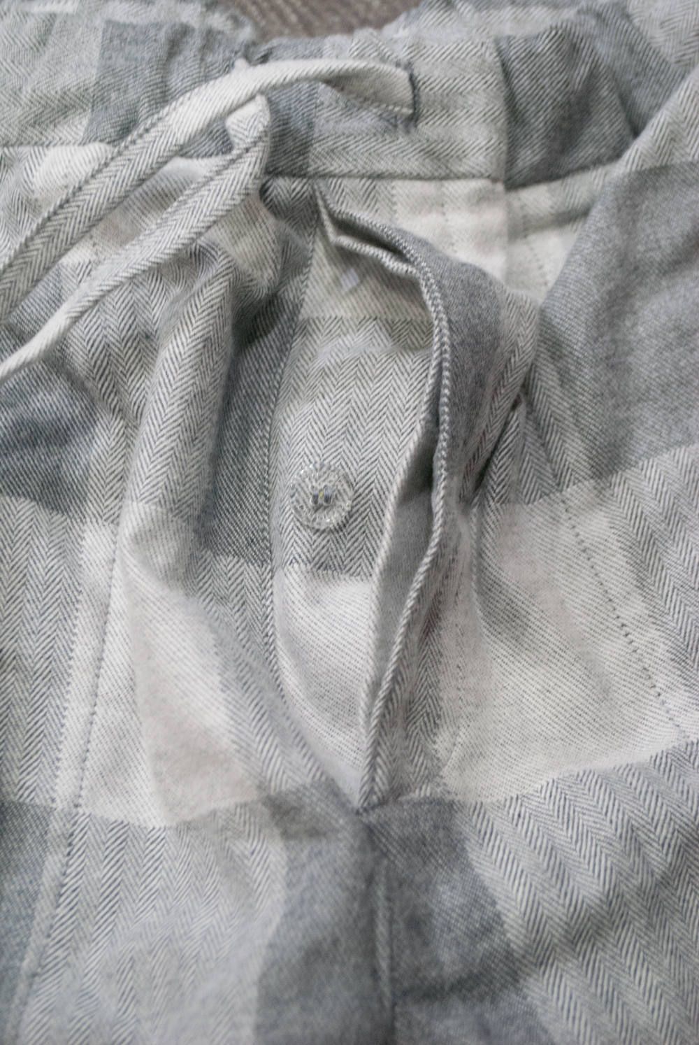 【ラスト1点】"day long"pajama(herringbone block check GRAY)