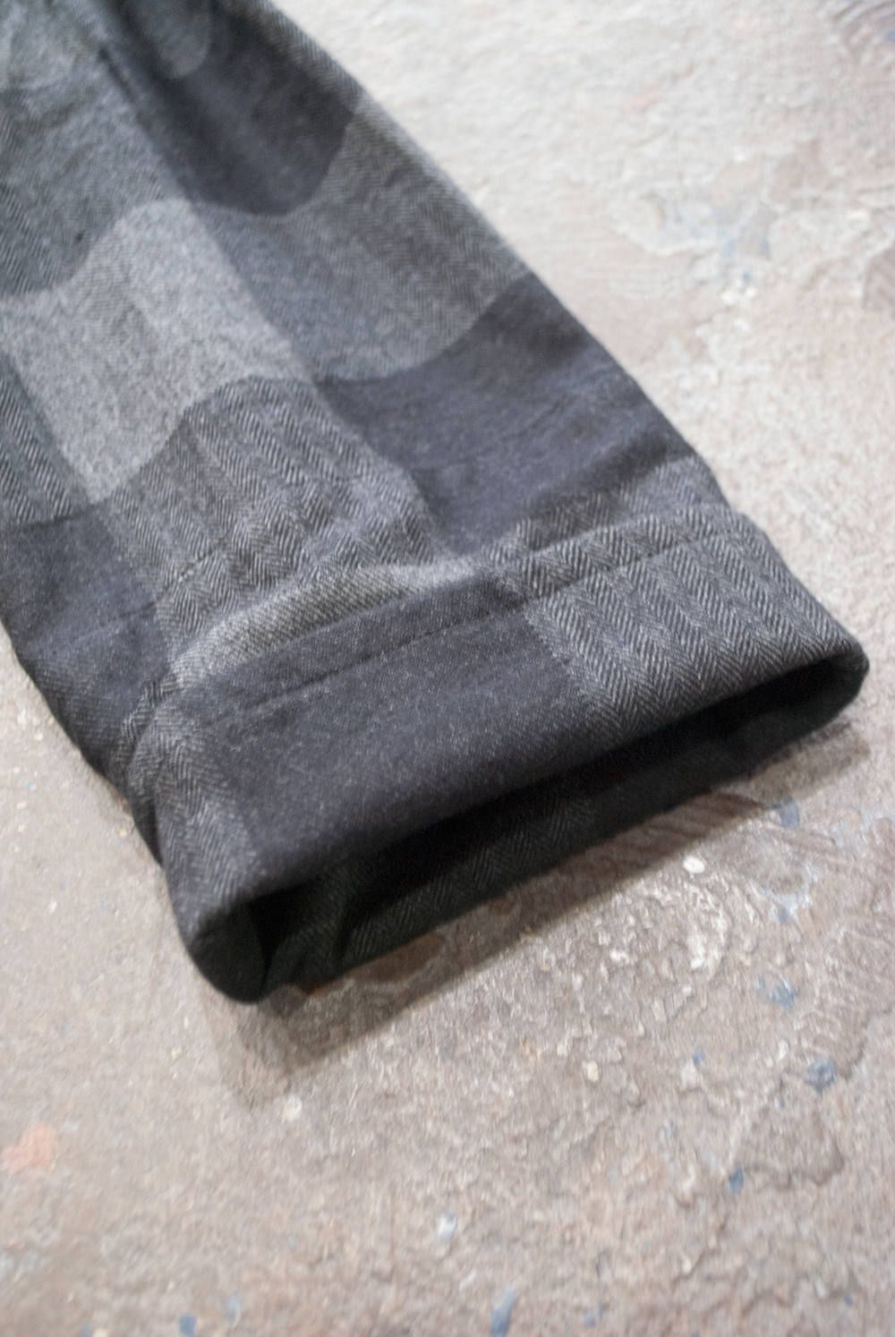 "day long"pajama(herringbone block check BLACK)