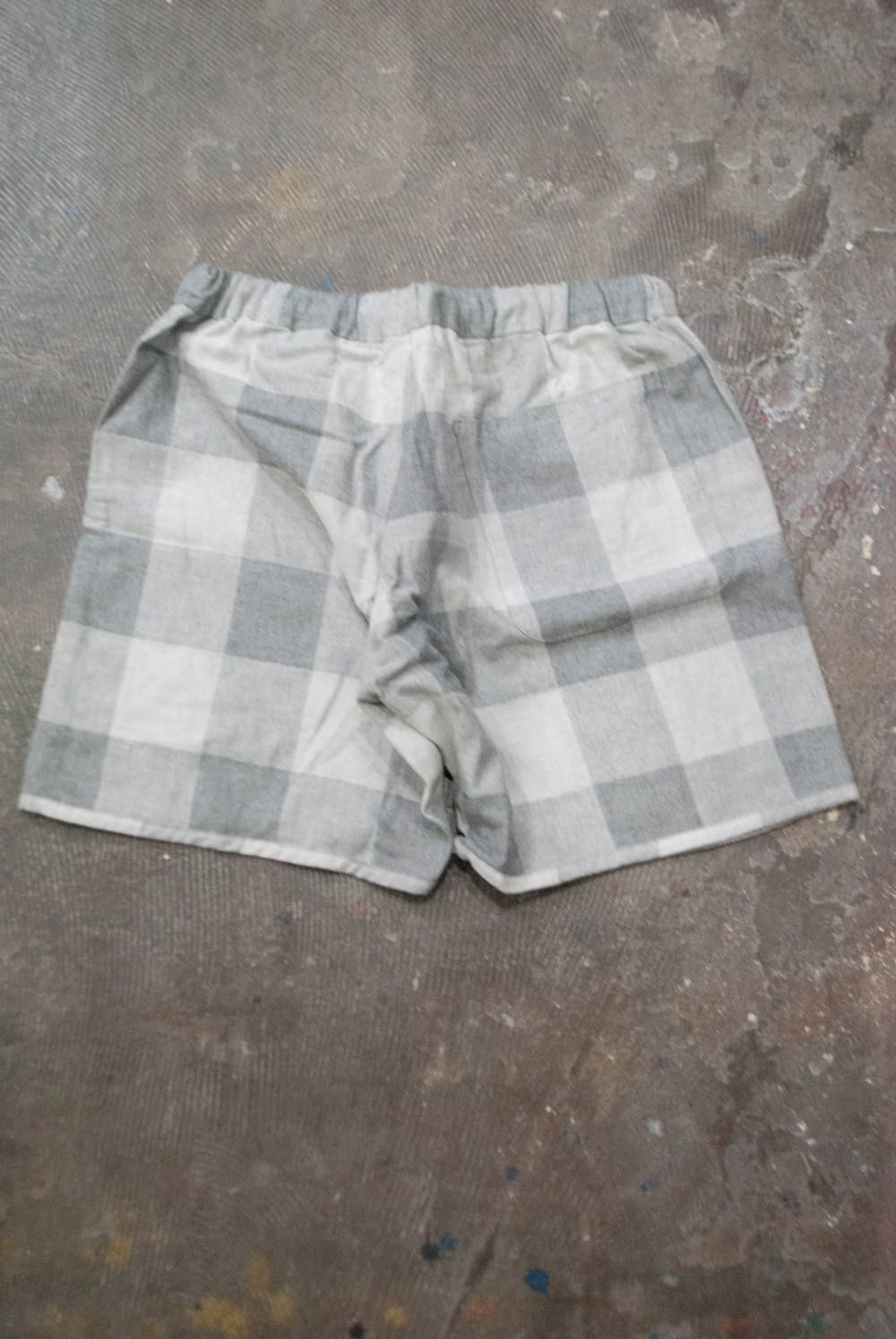 【ラスト1点】"day long"pajama(herringbone block check GRAY)