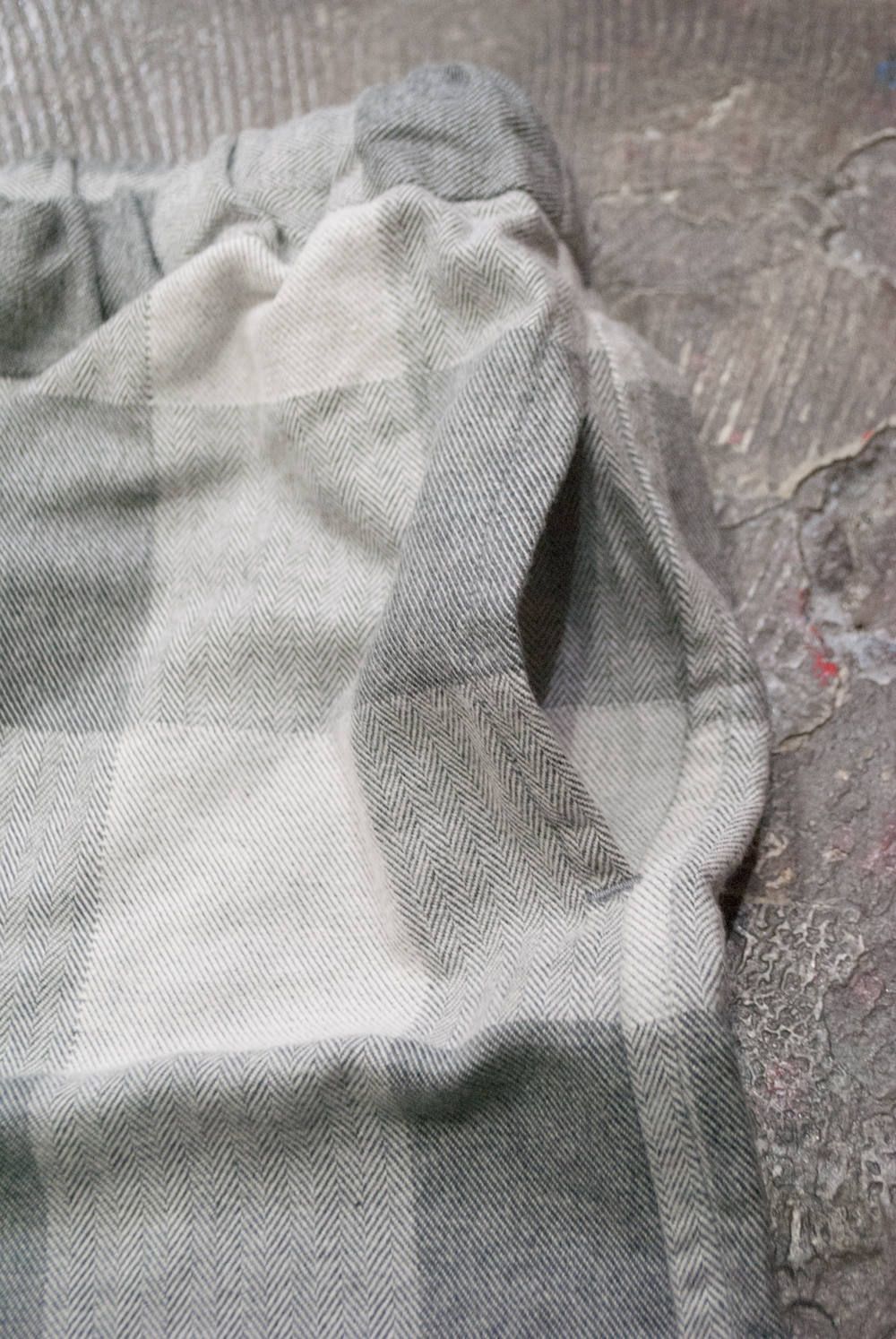 【ラスト1点】"day long"pajama(herringbone block check GRAY)