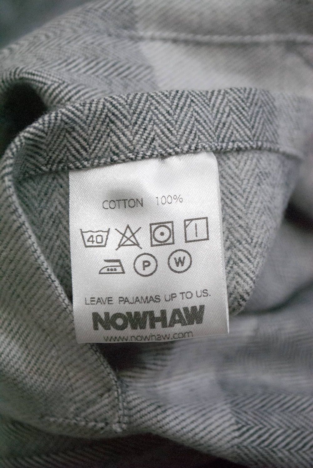 【ラスト1点】"day long"pajama(herringbone block check GRAY)