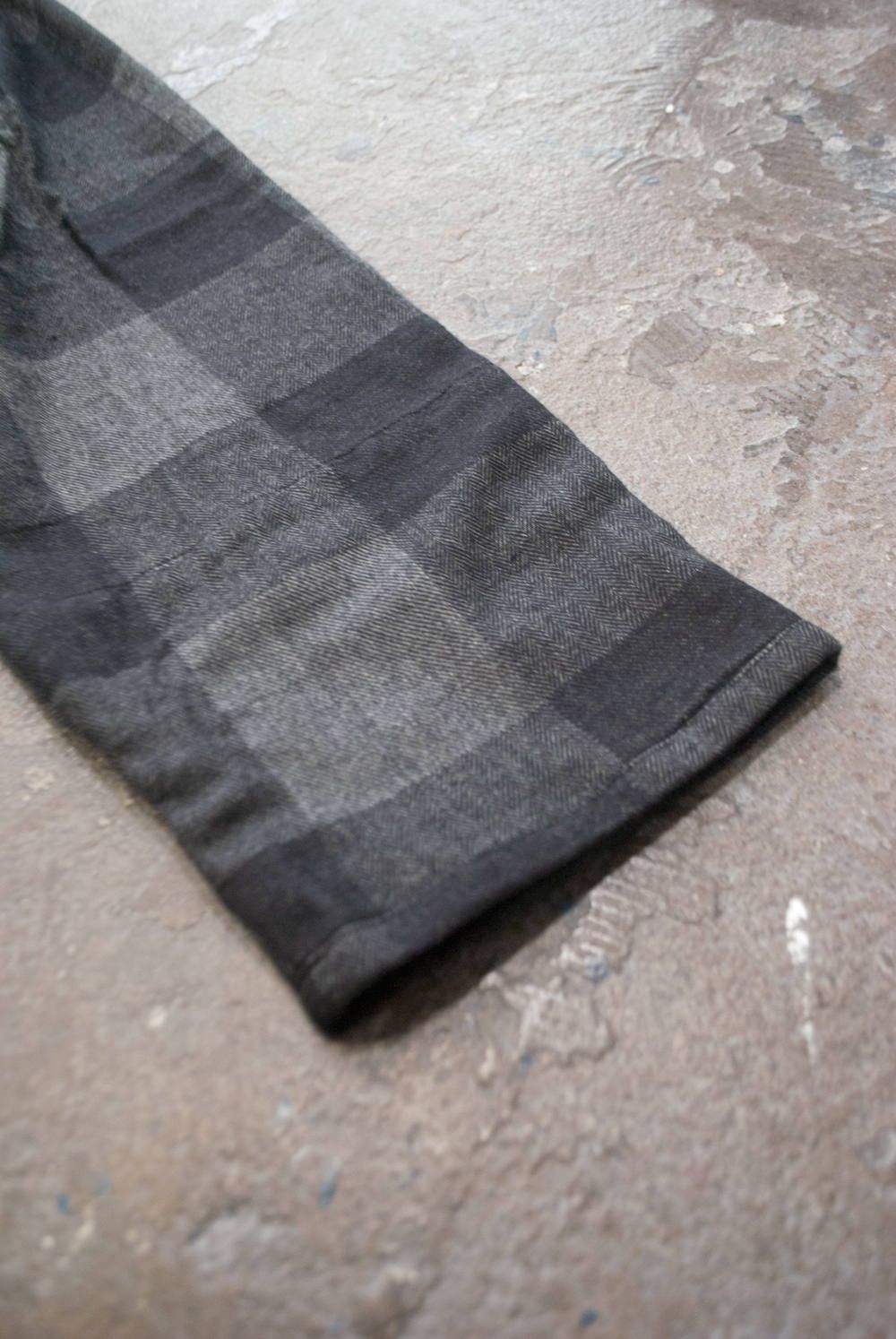 "day long"pajama(herringbone block check BLACK)