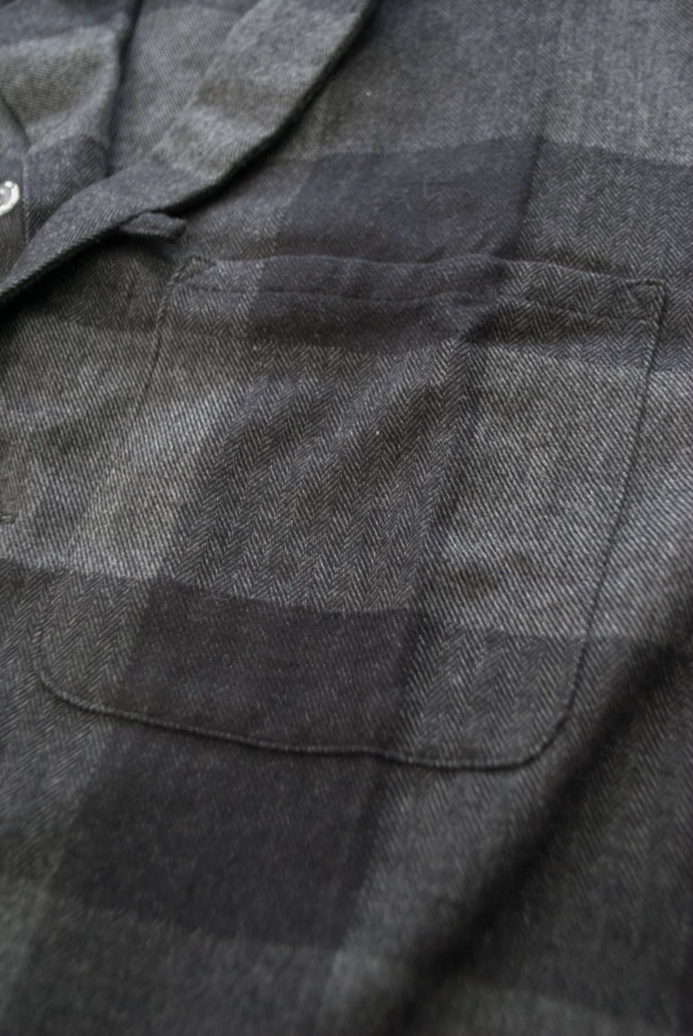 "day long"pajama(herringbone block check BLACK)