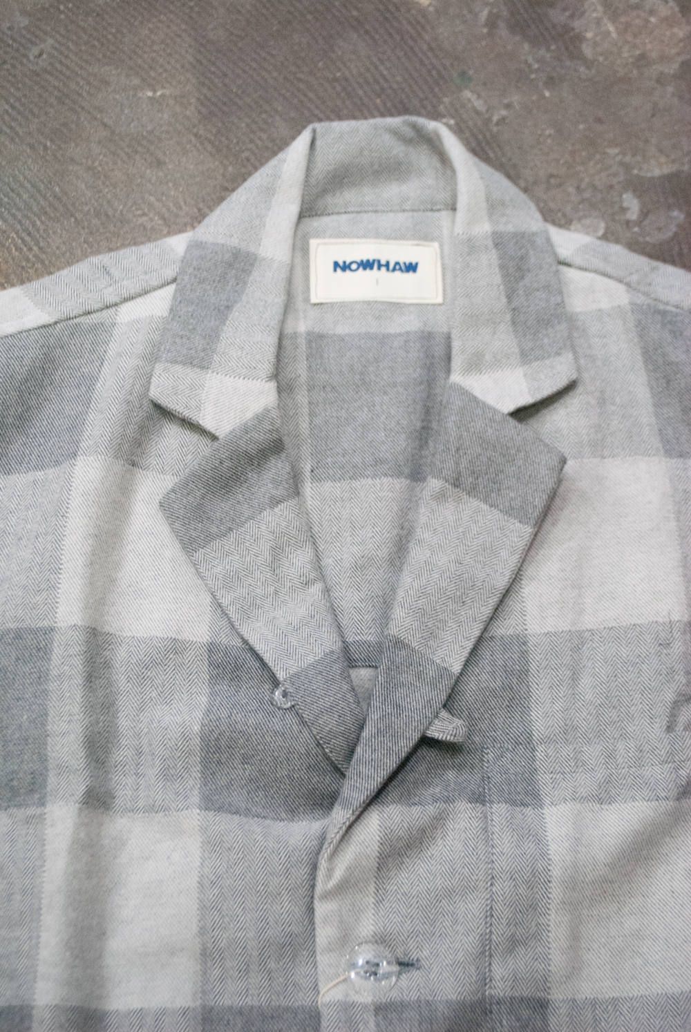 【ラスト1点】"day long"pajama(herringbone block check GRAY)