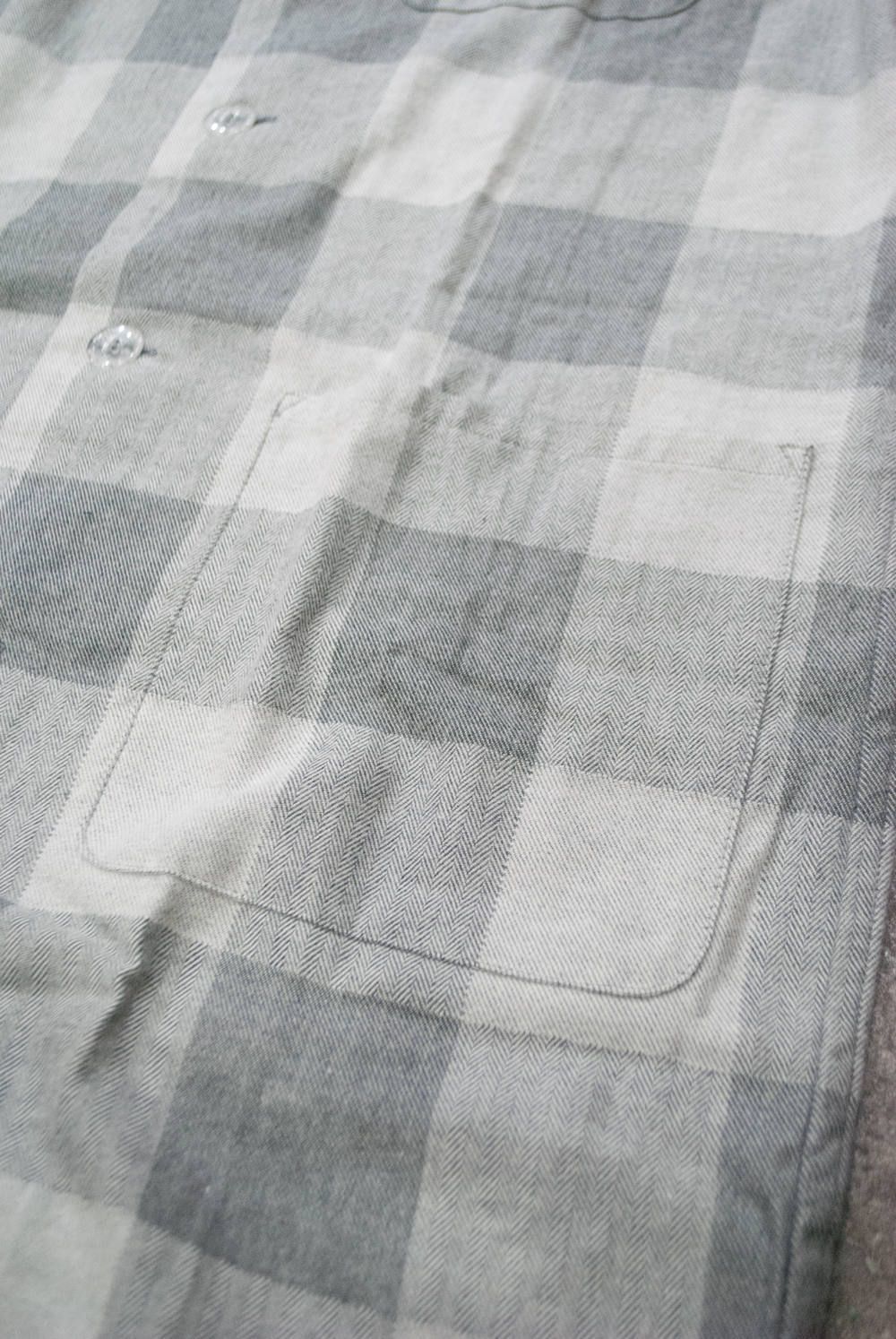【ラスト1点】"day long"pajama(herringbone block check GRAY)