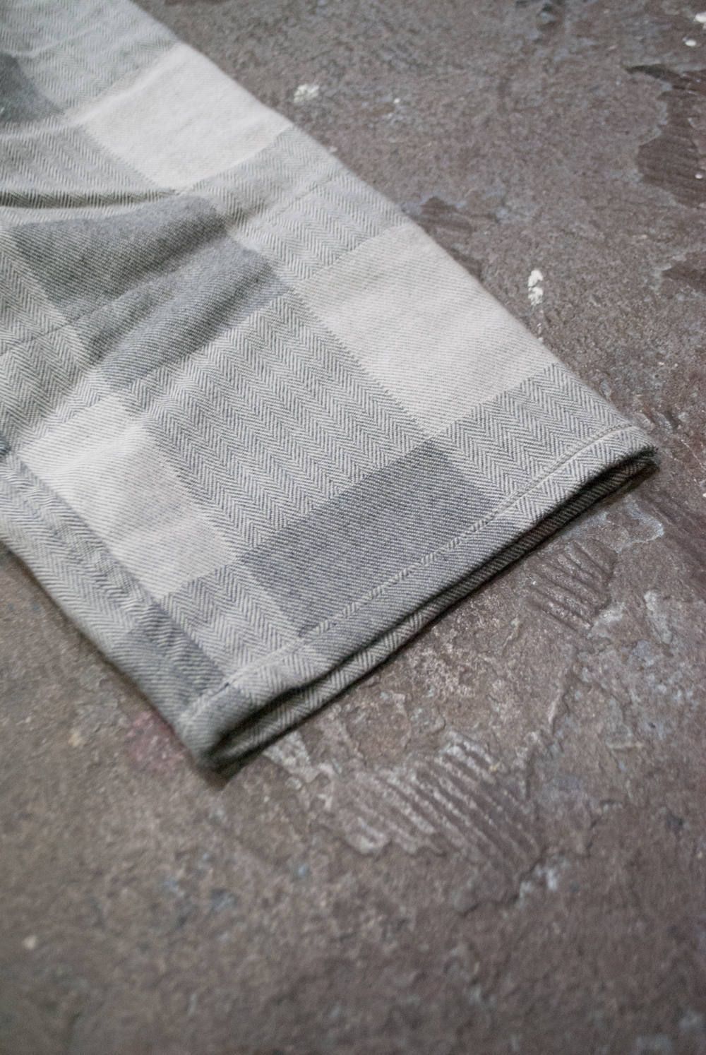 【ラスト1点】"day long"pajama(herringbone block check GRAY)
