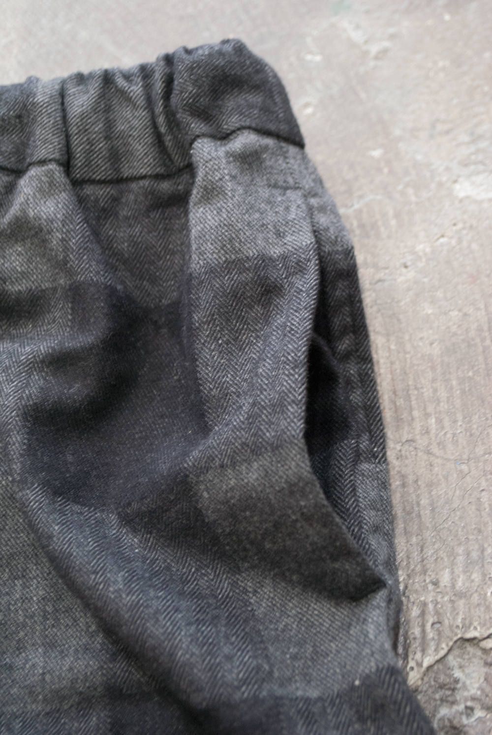 "day long"pajama(herringbone block check BLACK)