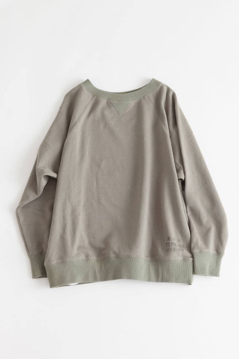 【ラスト1点】"military wok" sweat shirts 【ユニセックス】(OLIVE)