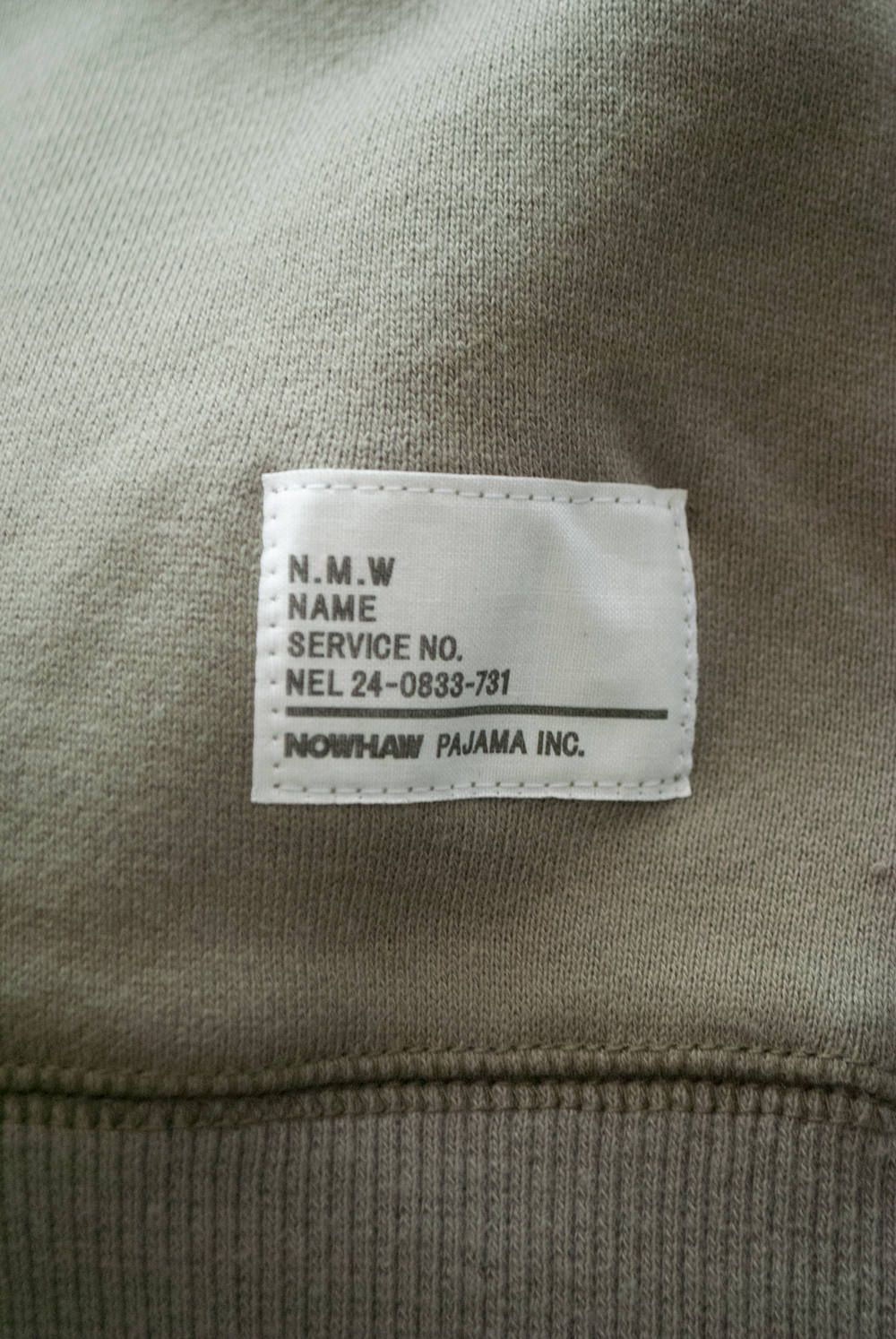 【ラスト1点】"military wok" sweat shirts 【ユニセックス】(OLIVE)
