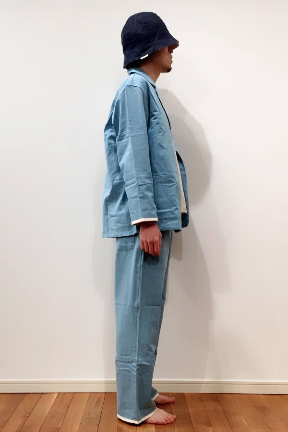 【ラスト1点】【定番人気】"day"pajama(BLEACH DENIM)【ユニセックス】【セットアップ】