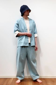【定番人気】"oriental"pajama(BLEACH DENIM)【ユニセックス】【セットアップ】