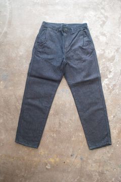 【ラスト1点】リネン混ワンタックデニム(NAVY)