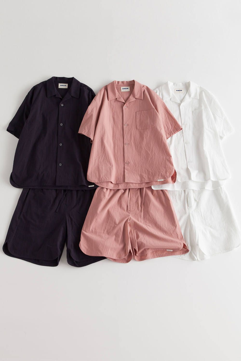 "health land"pajama washed cotton/パジャマ(セットアップ)【ユニセックス】(WHITE)