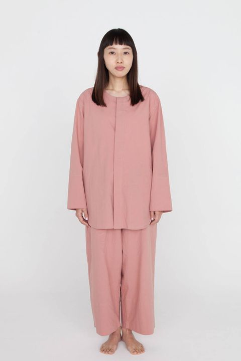 【ラスト1点】"shhh"pajama washed cotton/パジャマ(セットアップ)【ユニセックス】(MOSS PINK)
