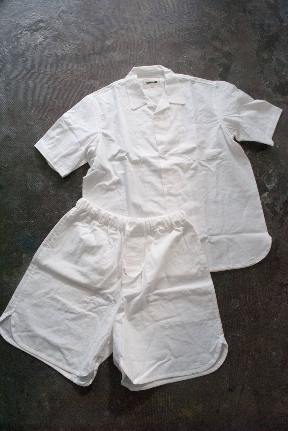 "health land"pajama washed cotton/パジャマ(セットアップ)【ユニセックス】(WHITE)