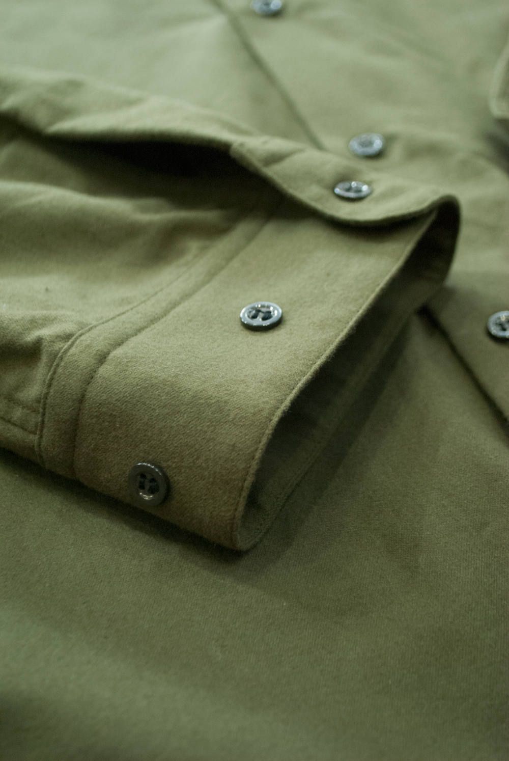 【ラスト1点】【18AW】Over Shirt/オーバーサイズフランネルシャツ(OLIVE)