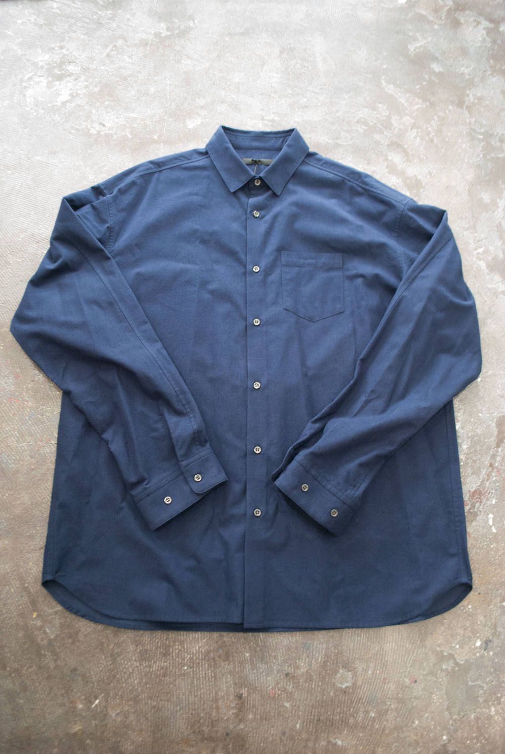 【ラスト1点】【18AW】Over Shirt/オーバーサイズフランネルシャツ(NAVY)