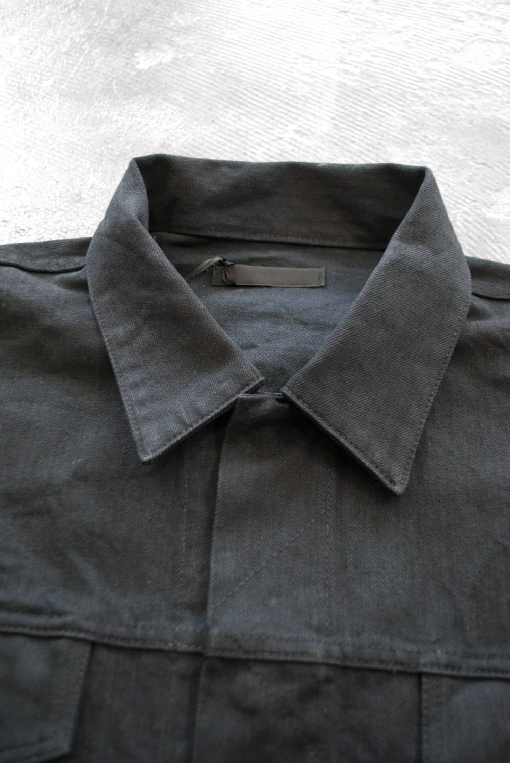 【ラスト1点】【18AW】Fly Front Over Denim Jacket/オーバーサイズデニムジャケット(BLACK)