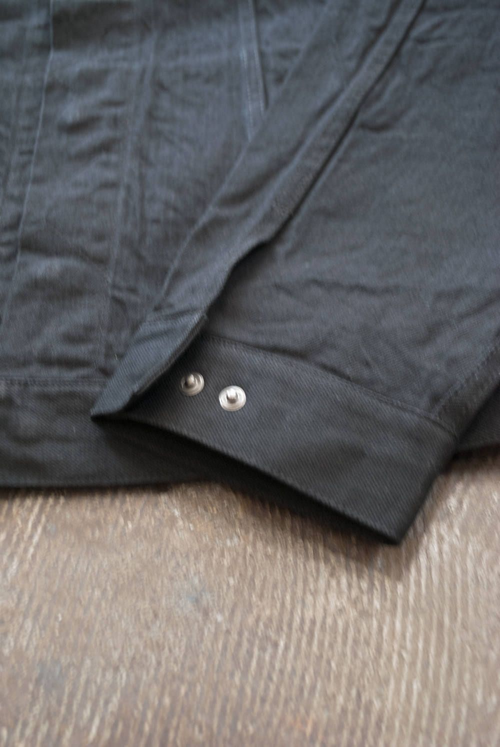 【ラスト1点】【18AW】Fly Front Over Denim Jacket/オーバーサイズデニムジャケット(BLACK)