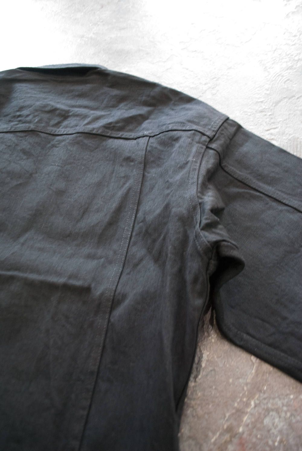 【ラスト1点】【18AW】Fly Front Over Denim Jacket/オーバーサイズデニムジャケット(BLACK)