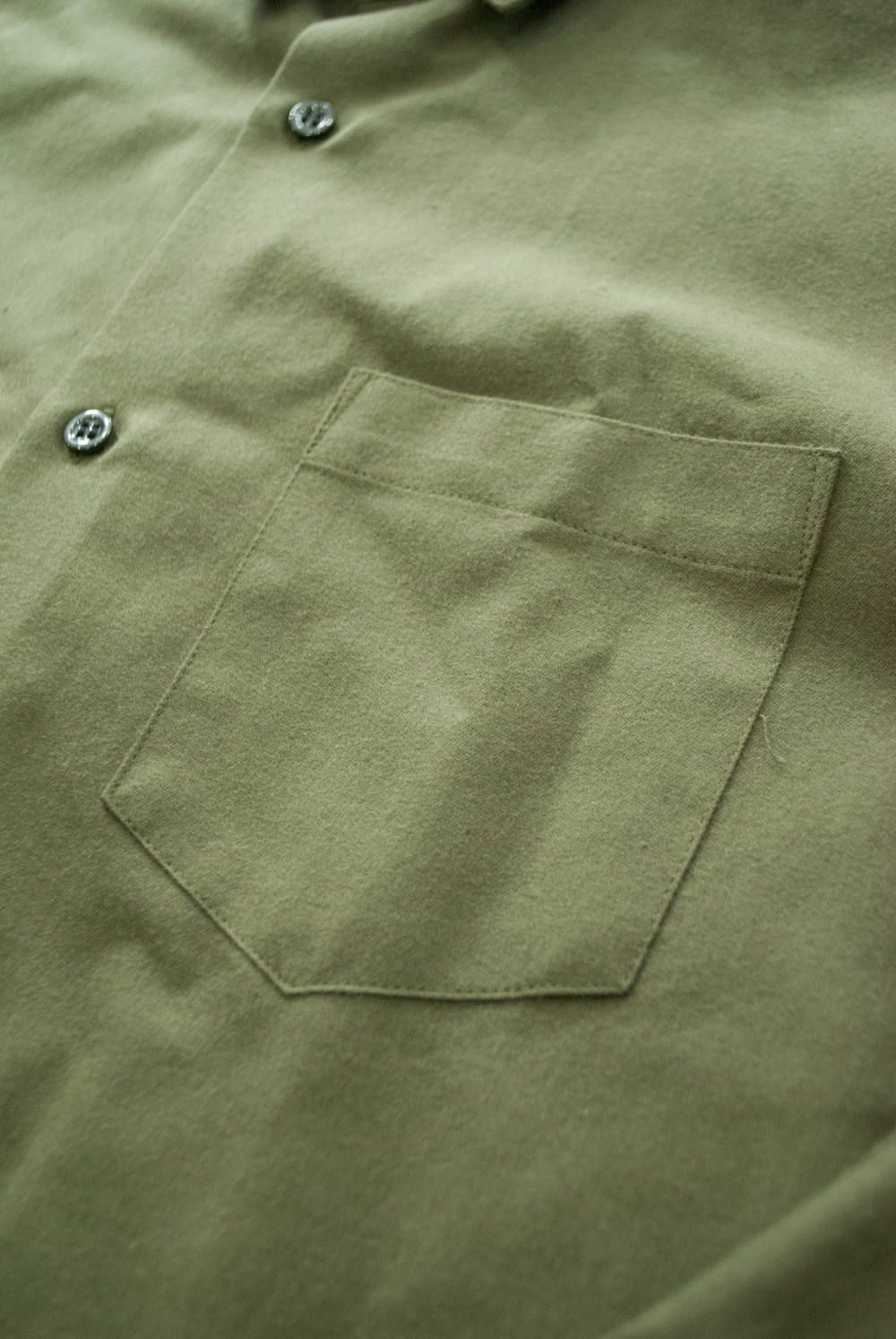 【ラスト1点】【18AW】Over Shirt/オーバーサイズフランネルシャツ(OLIVE)