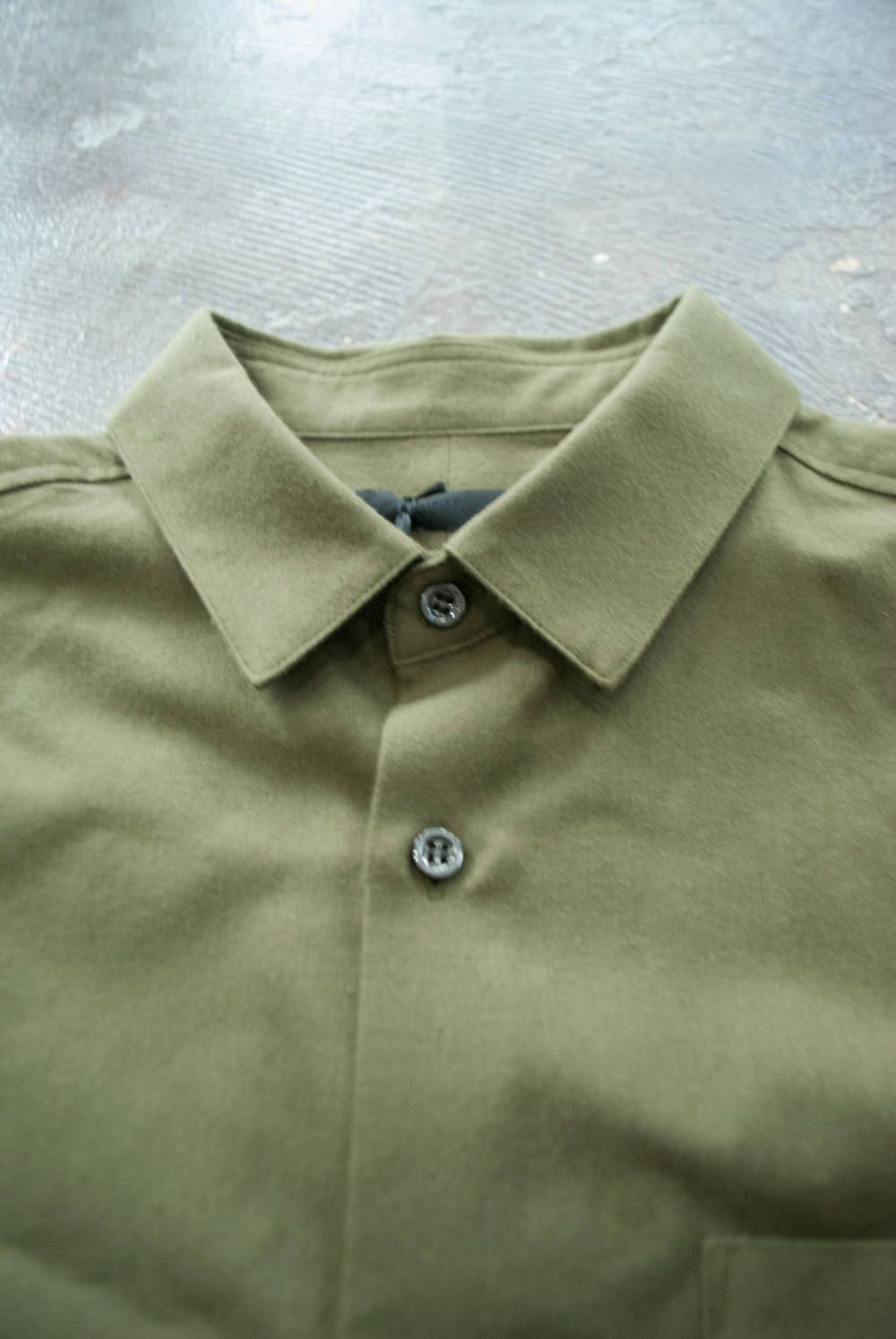 【ラスト1点】【18AW】Over Shirt/オーバーサイズフランネルシャツ(OLIVE)