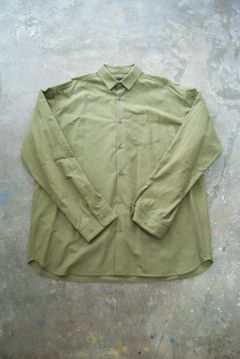 【ラスト1点】【18AW】Over Shirt/オーバーサイズフランネルシャツ(OLIVE)