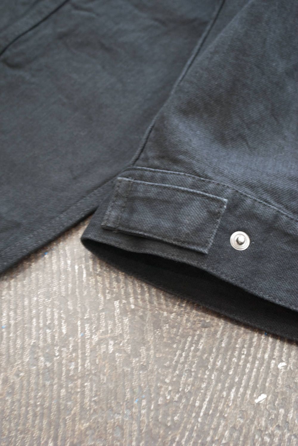 【ラスト1点】【18AW】Fly Front Over Denim Jacket/オーバーサイズデニムジャケット(BLACK)