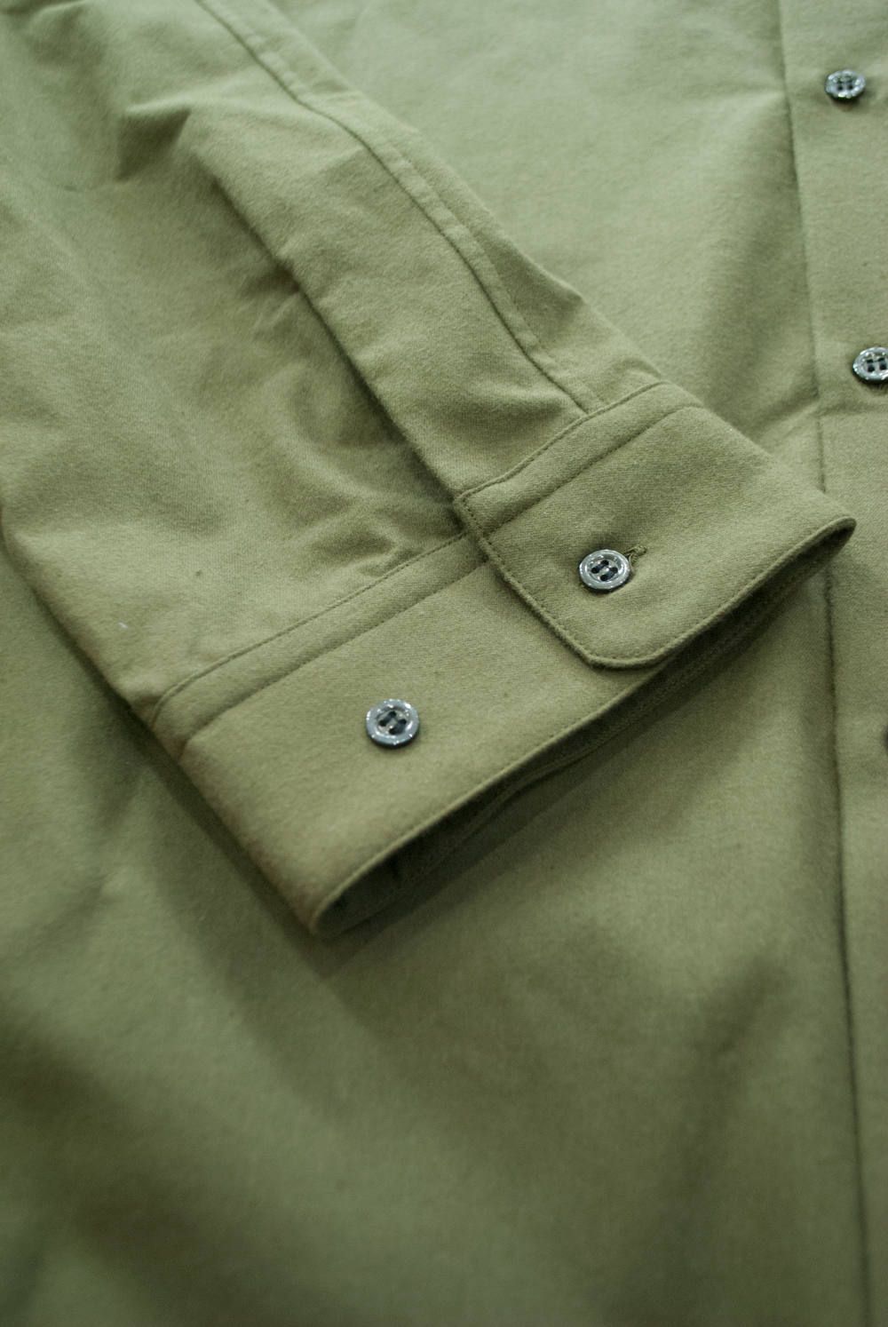【ラスト1点】【18AW】Over Shirt/オーバーサイズフランネルシャツ(OLIVE)