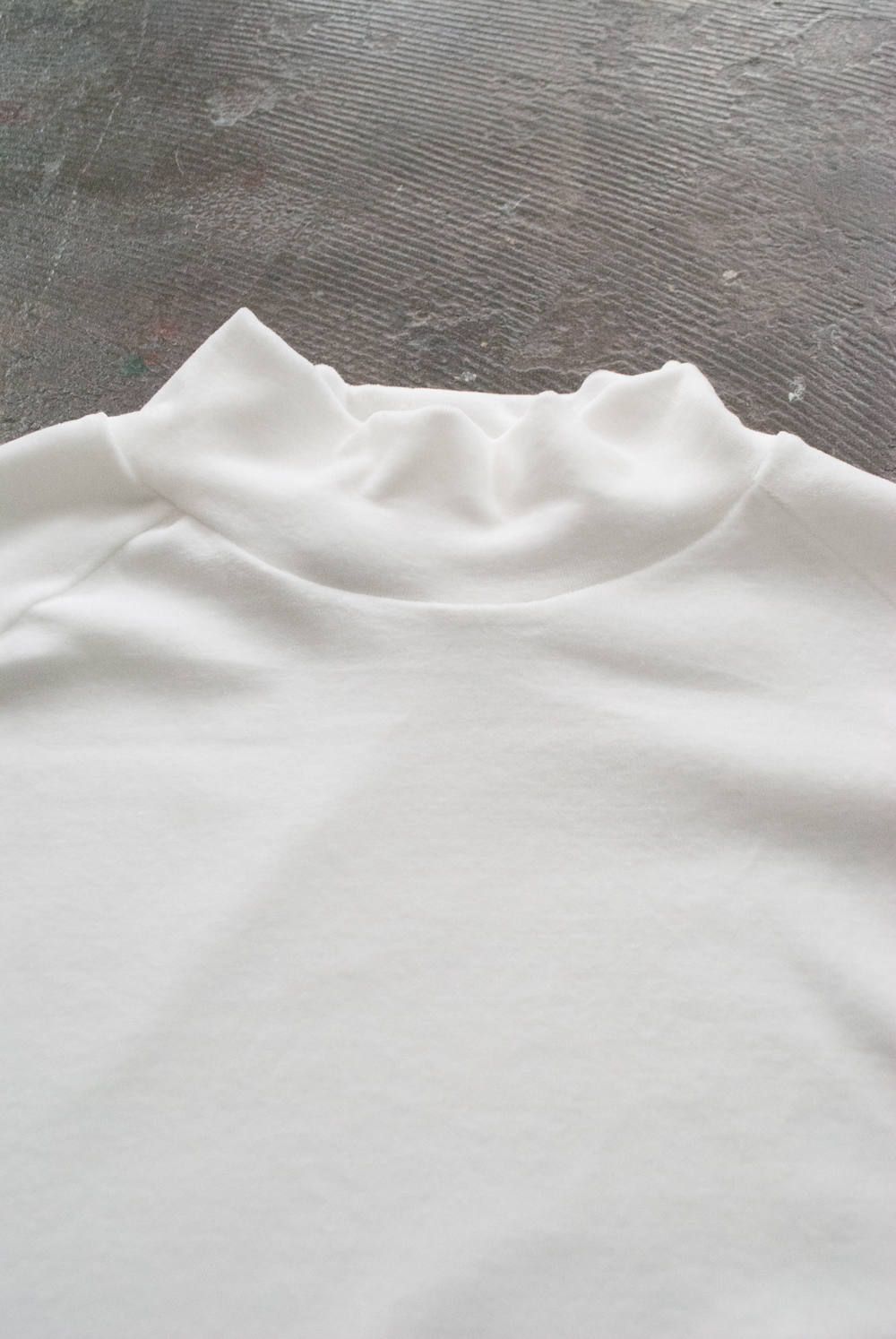 【ラスト1点】【18AW】Velour Mock Neck L/S Tee(WHITE)