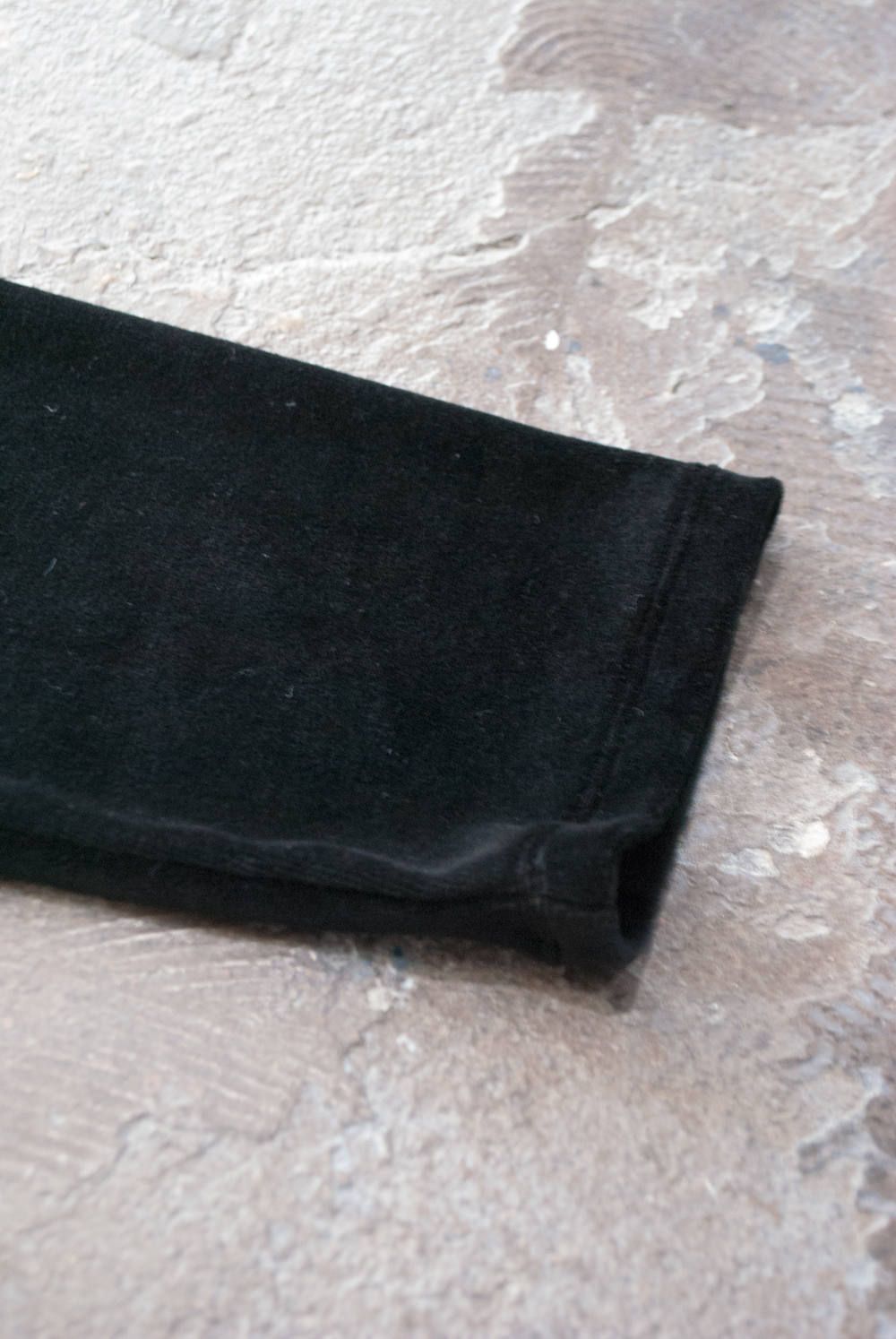 【ラスト1点】【18AW】Velour Mock Neck L/S Tee(BLACK)