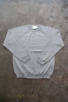 【ラスト1点】綿×ウールクルーネックニット(GRAY)