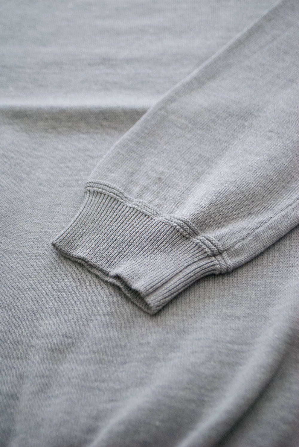 【ラスト1点】綿×ウールクルーネックニット(GRAY)