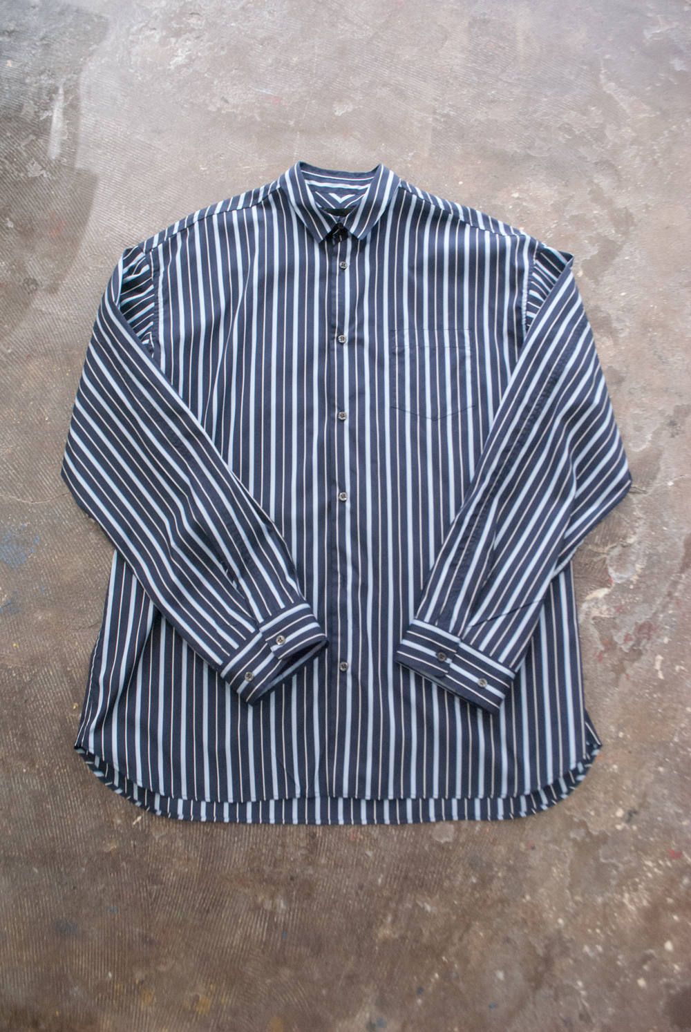juha - 【ラスト1点】【18AW】Stripe Over Shirt/ストライプオーバー