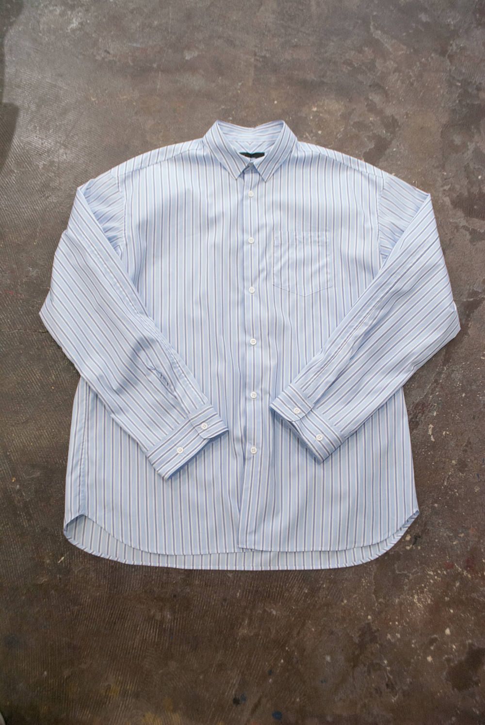 juha - 【ラスト1点】【18AW】Stripe Over Shirt/ストライプオーバー