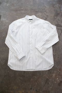 【ラスト1点】【18AW】Stripe Over Shirt/ストライプオーバーサイズシャツ(WHITE)