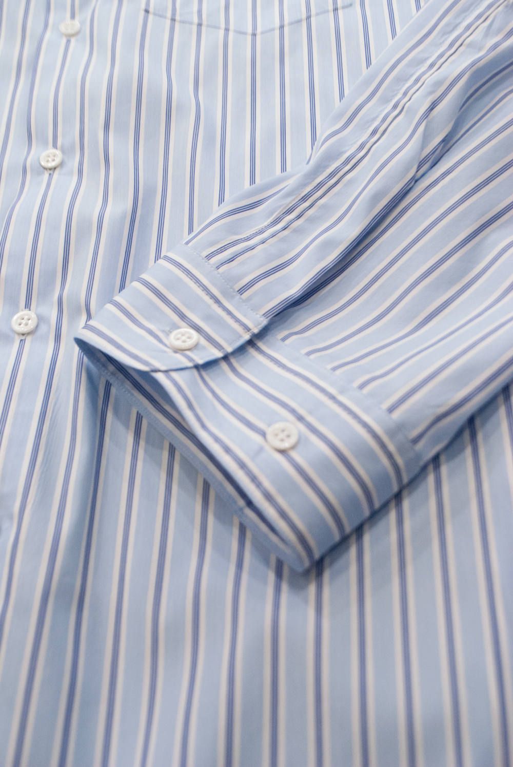 【ラスト1点】【18AW】Stripe Over Shirt/ストライプオーバーサイズシャツ(SAX)