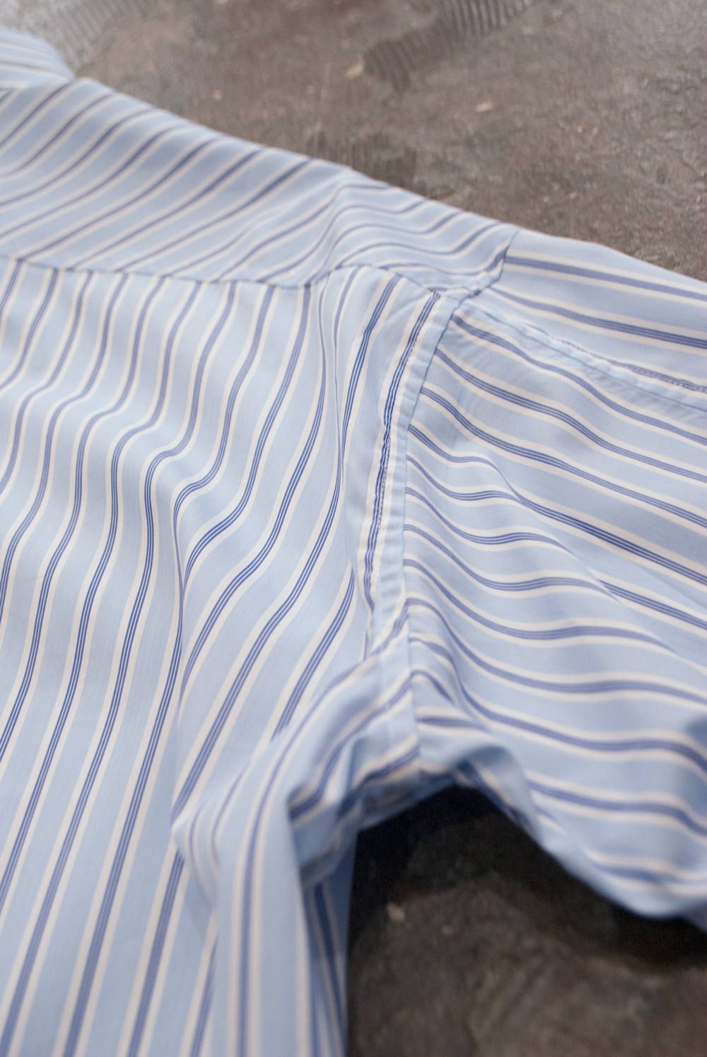 【ラスト1点】【18AW】Stripe Over Shirt/ストライプオーバーサイズシャツ(SAX)