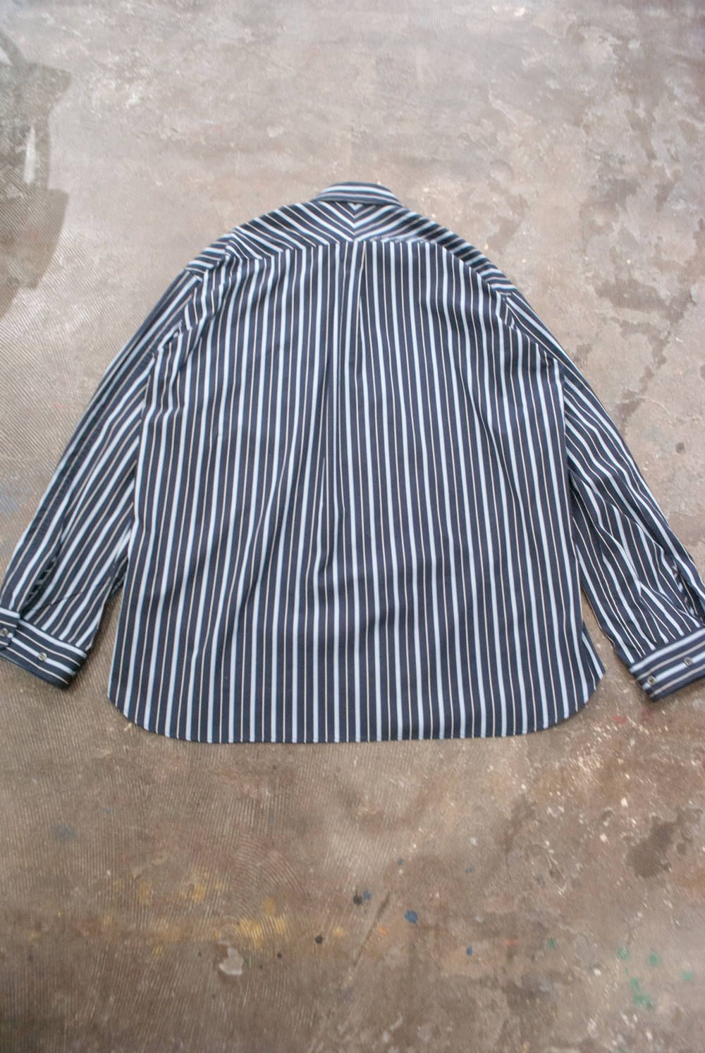 juha - 【ラスト1点】【18AW】Stripe Over Shirt/ストライプオーバー 