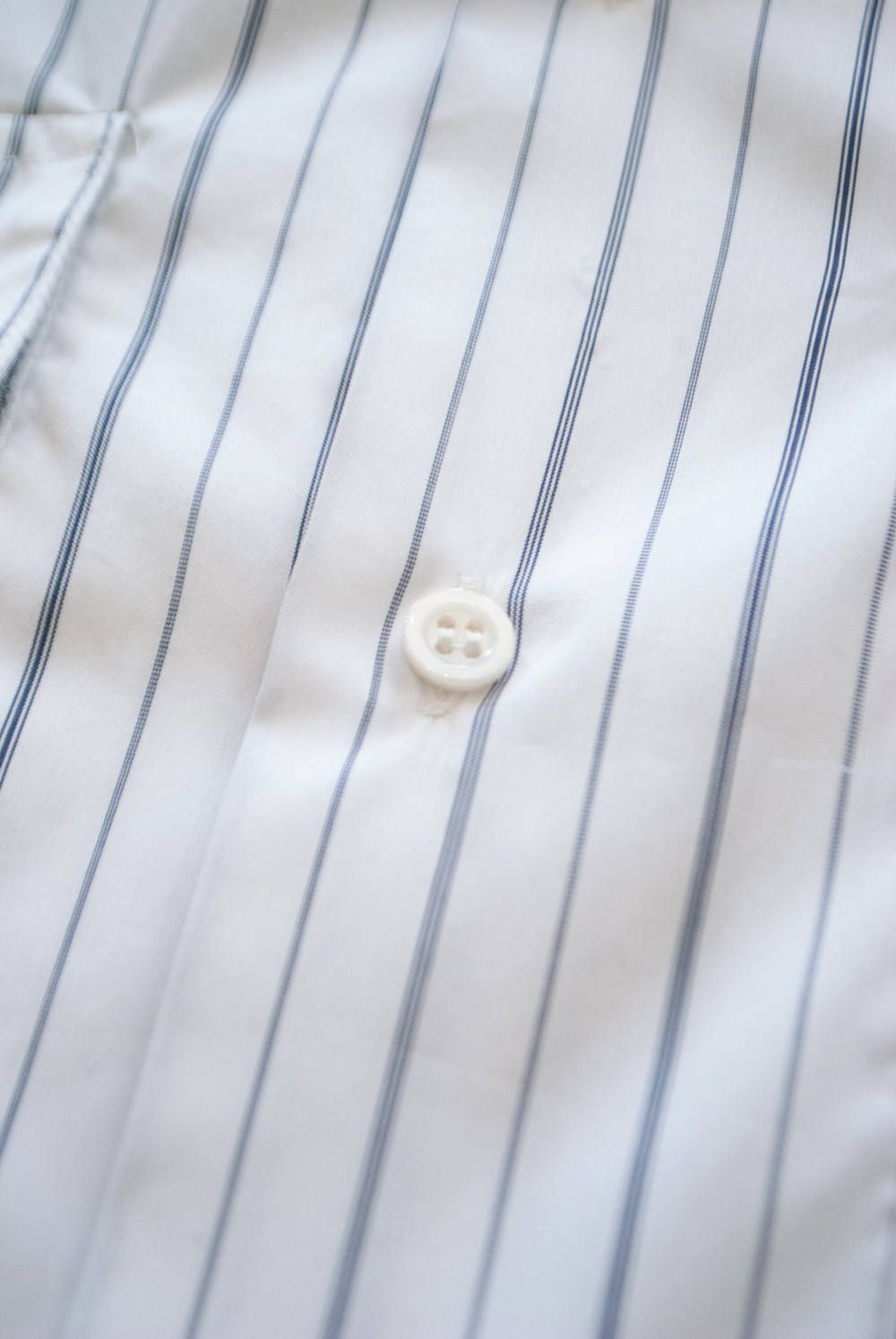 【ラスト1点】【19SS】Dolman Open-Collar Stripe Shirt/ドルマンオープンカラーストライプシャツ(WHITE)