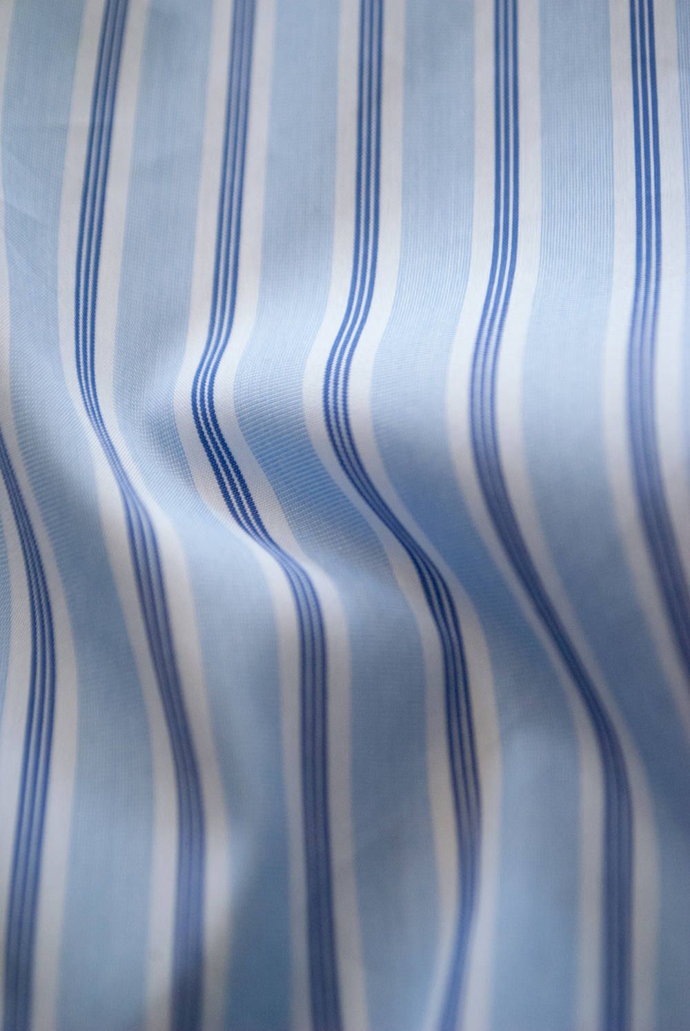 【ラスト1点】Dolman Open-Collar Stripe Shirt/ドルマンオープンカラーストライプシャツ(SAX)