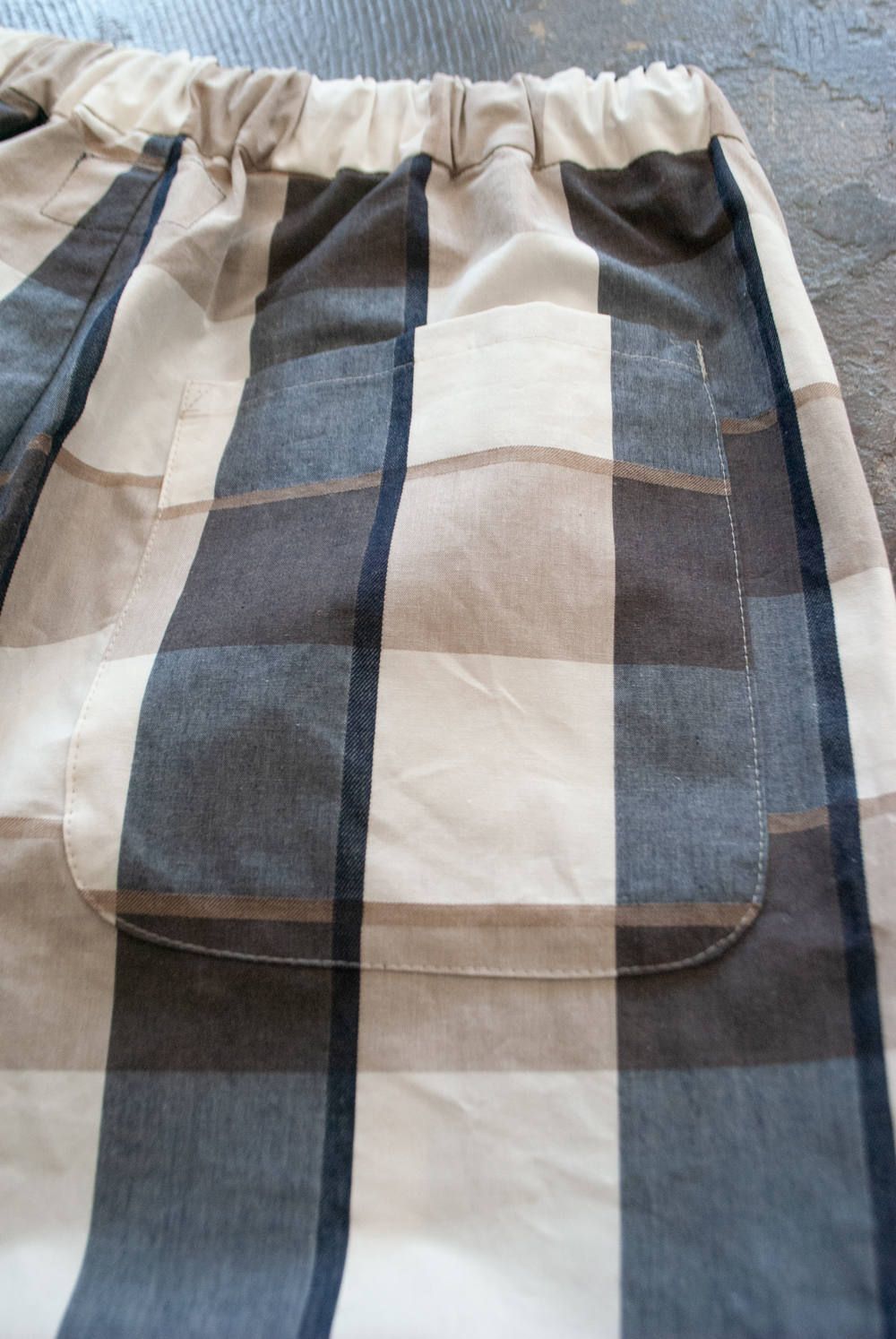 【ラスト1点】"health land"pajama washed cotton/パジャマ(セットアップ)【ユニセックス】(BEIGE×NAVY)