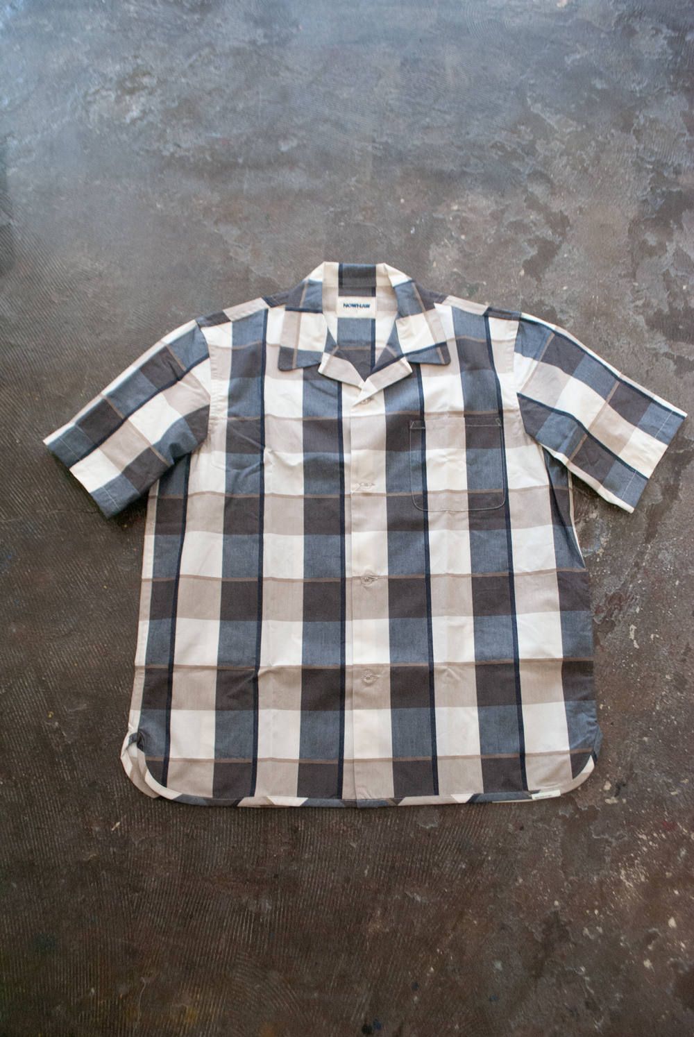 【ラスト1点】"health land"pajama washed cotton/パジャマ(セットアップ)【ユニセックス】(BEIGE×NAVY)