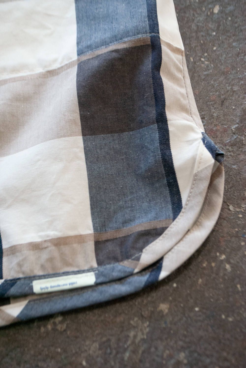 【ラスト1点】"health land"pajama washed cotton/パジャマ(セットアップ)【ユニセックス】(BEIGE×NAVY)