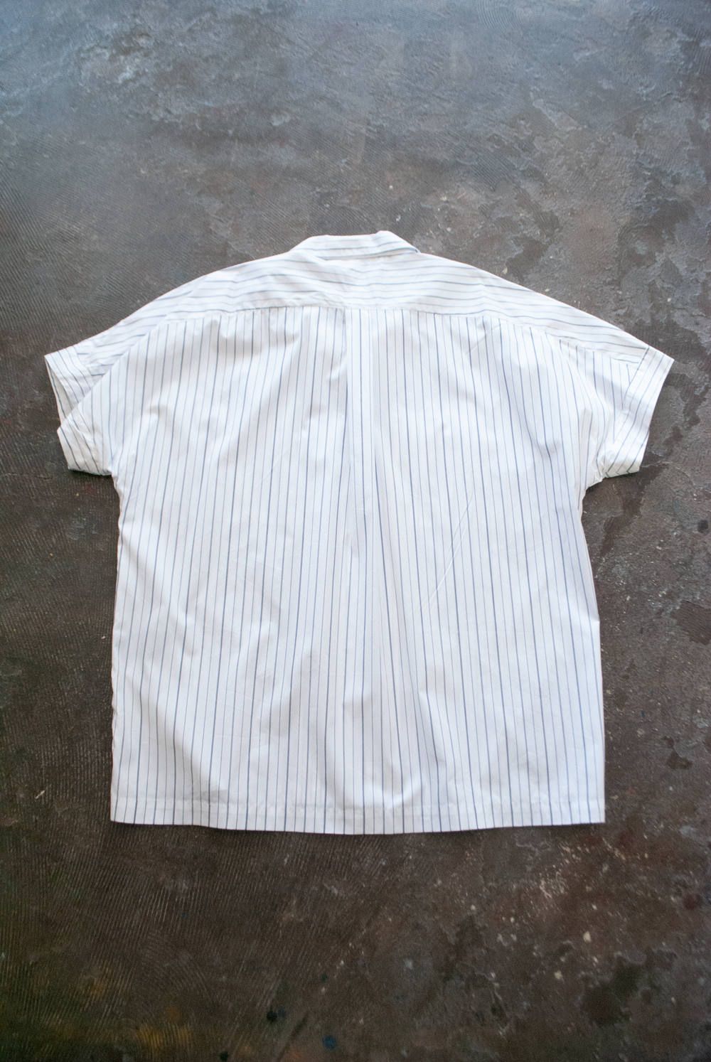 juha - 【ラスト1点】【19SS】Dolman Open-Collar Stripe Shirt