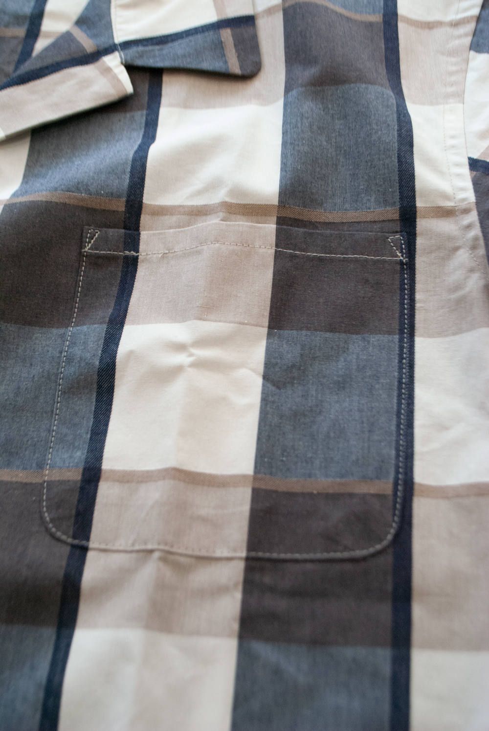 【ラスト1点】"health land"pajama washed cotton/パジャマ(セットアップ)【ユニセックス】(BEIGE×NAVY)
