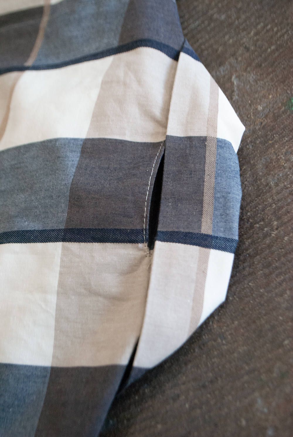 【ラスト1点】"health land"pajama washed cotton/パジャマ(セットアップ)【ユニセックス】(BEIGE×NAVY)